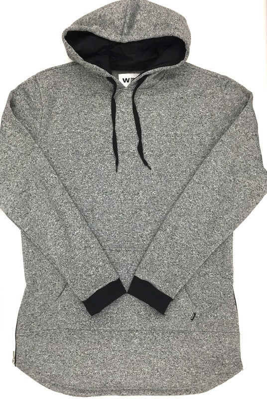 Long Side Zip Heathered Hoodie-Men's