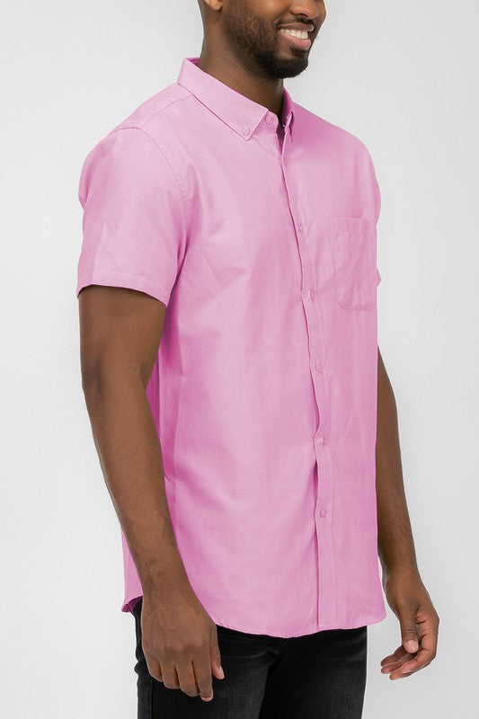 It's the Pastels Men's Button Down Short Sleeve Shirt