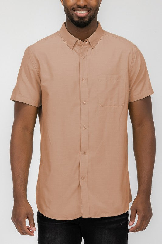 It's the Pastels Men's Button Down Short Sleeve Shirt