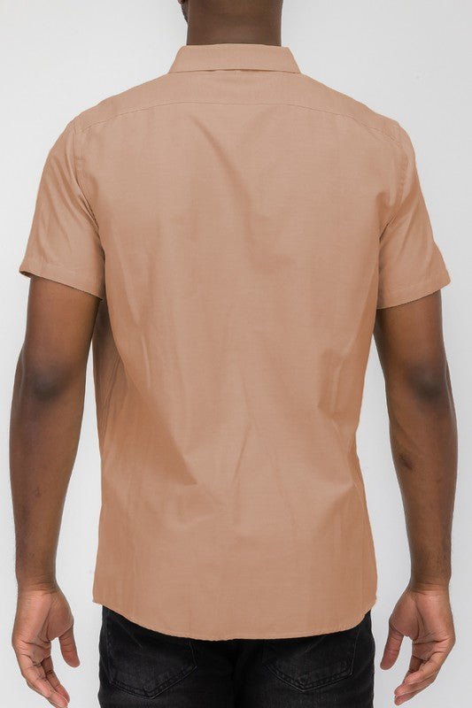 It's the Pastels Men's Button Down Short Sleeve Shirt