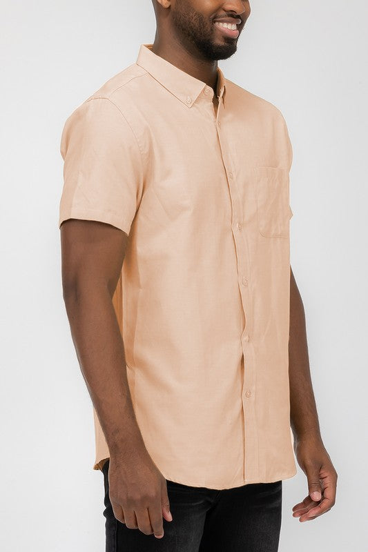 It's the Pastels Men's Button Down Short Sleeve Shirt