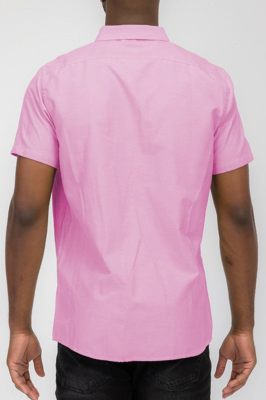 It's the Pastels Men's Button Down Short Sleeve Shirt
