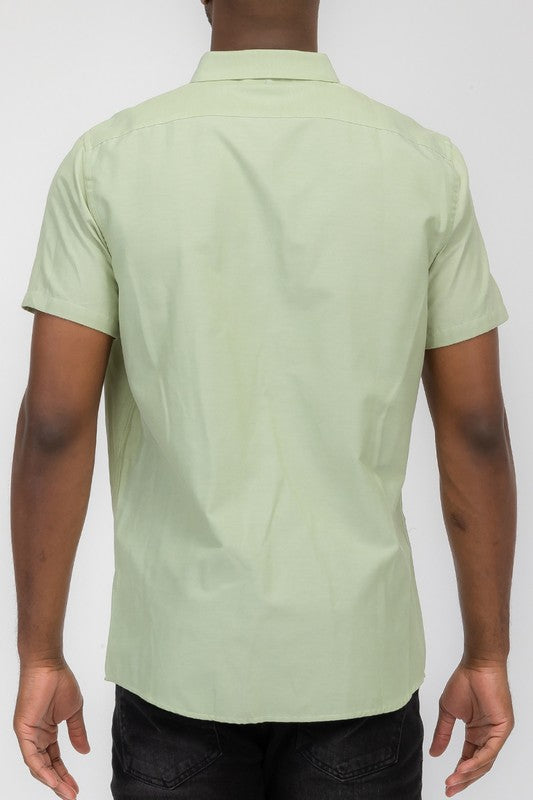 It's the Pastels Men's Button Down Short Sleeve Shirt