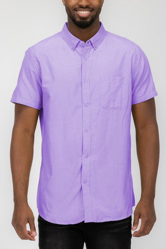 It's the Pastels Men's Button Down Short Sleeve Shirt