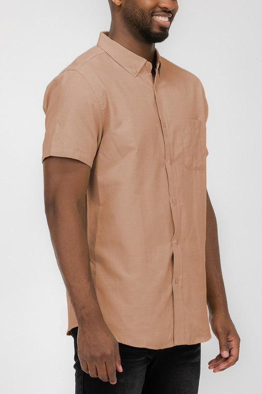 It's the Pastels Men's Button Down Short Sleeve Shirt