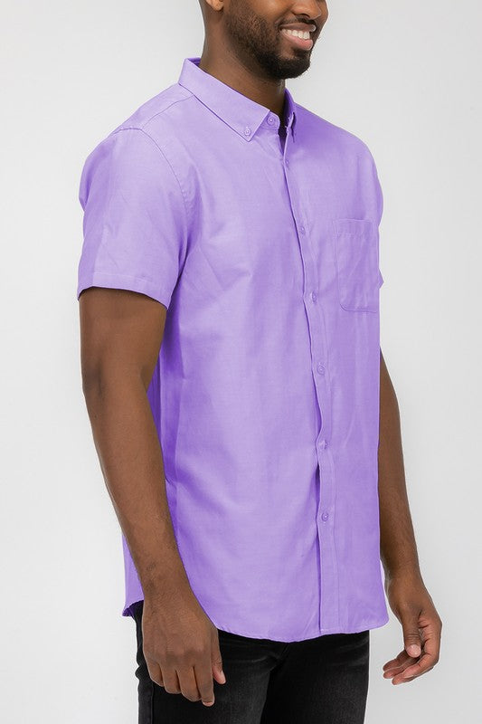 It's the Pastels Men's Button Down Short Sleeve Shirt