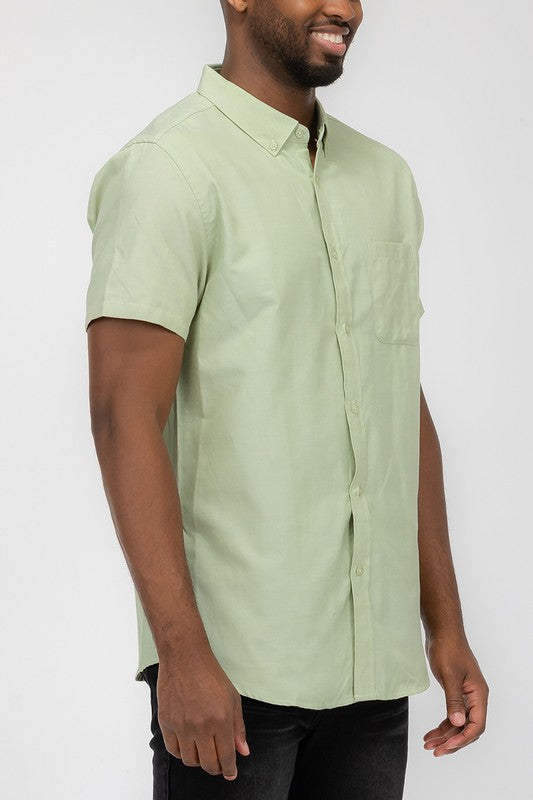 It's the Pastels Men's Button Down Short Sleeve Shirt