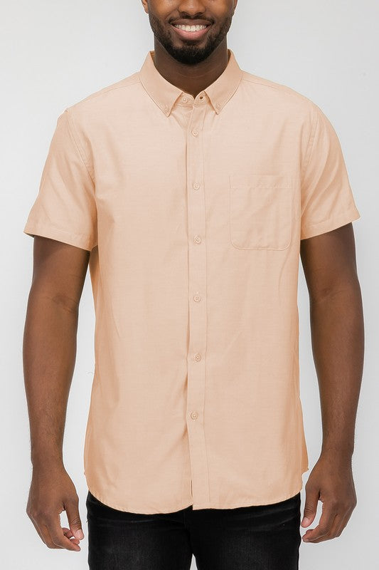 It's the Pastels Men's Button Down Short Sleeve Shirt
