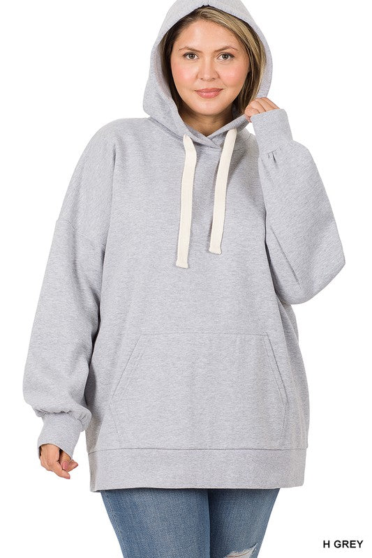 Happy & Comfy Pocketed Hoodie-Plus