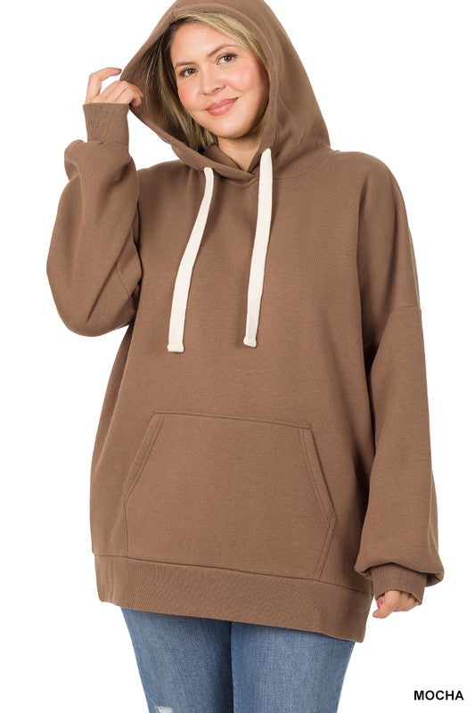 Happy & Comfy Pocketed Hoodie-Plus