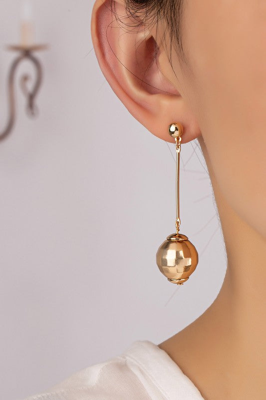 Disco Ball Golden Earrings