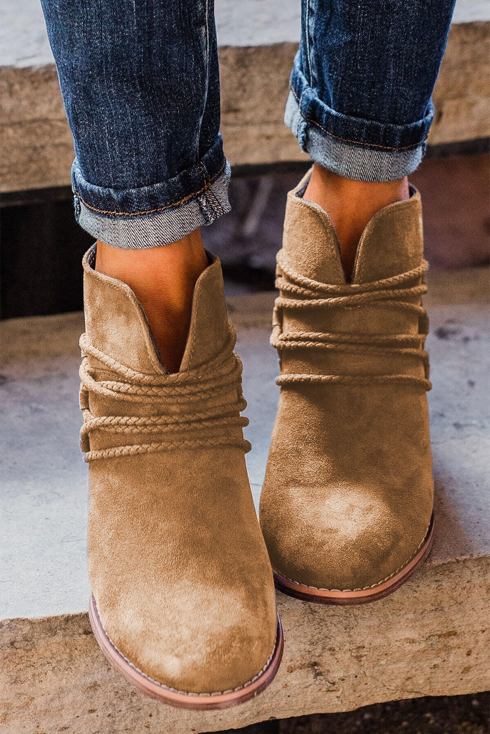 Saddle Up! Slip-On Boots-Toasted Sand