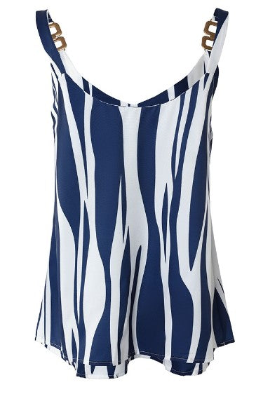 Chained Zebra Blues Cami-1 left!