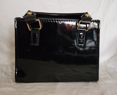 Foiled Again Small Satchel-Mirror Black