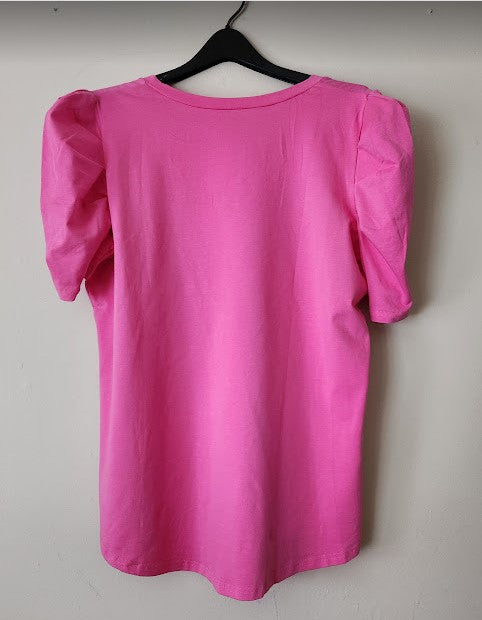 Puffy Clouds Shoulder Top-Pink-1 LEFT!!