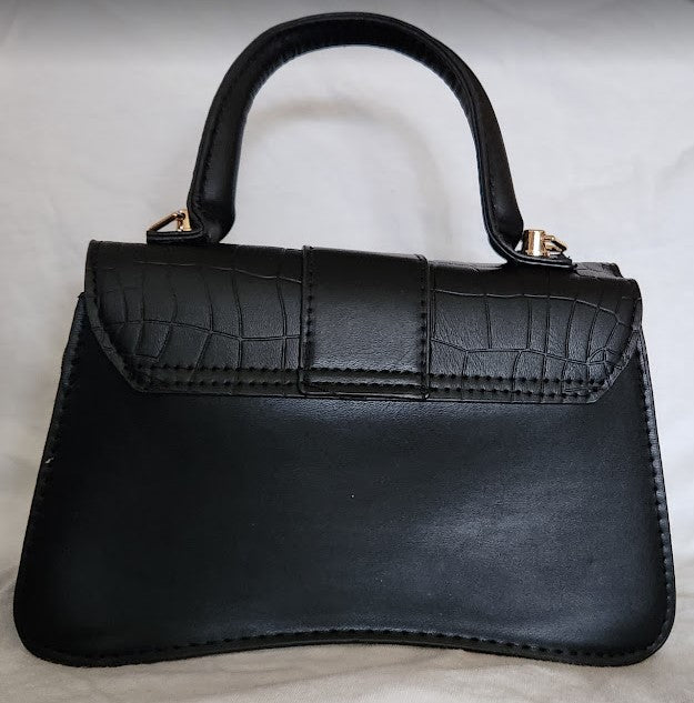 Top Croc Satchel-Black