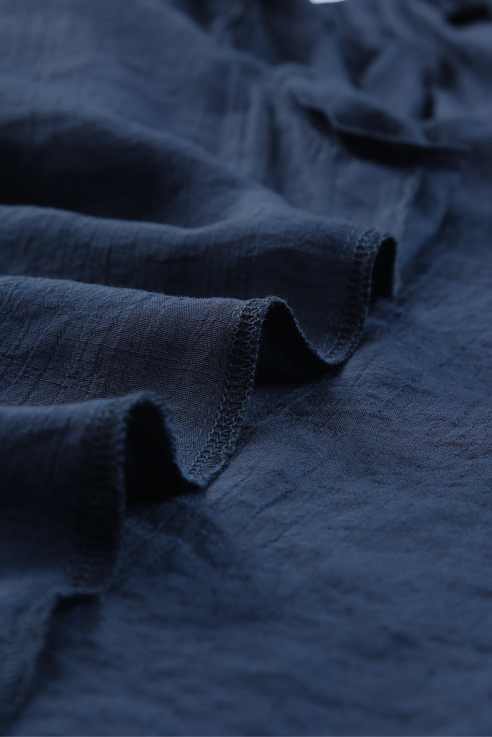 The Blues Ruffled Sleeve Drawstring Blouse
