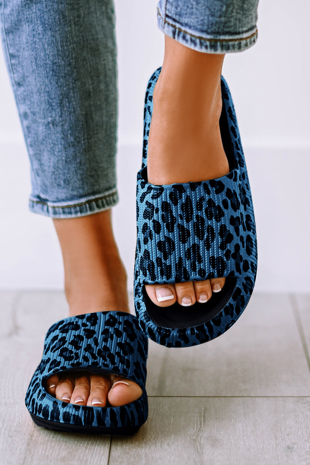 Slidin' on Clouds Deep Blue Cheetah Slides