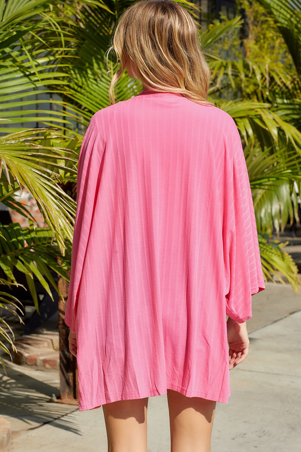 Pinky Situation Knit Kimono