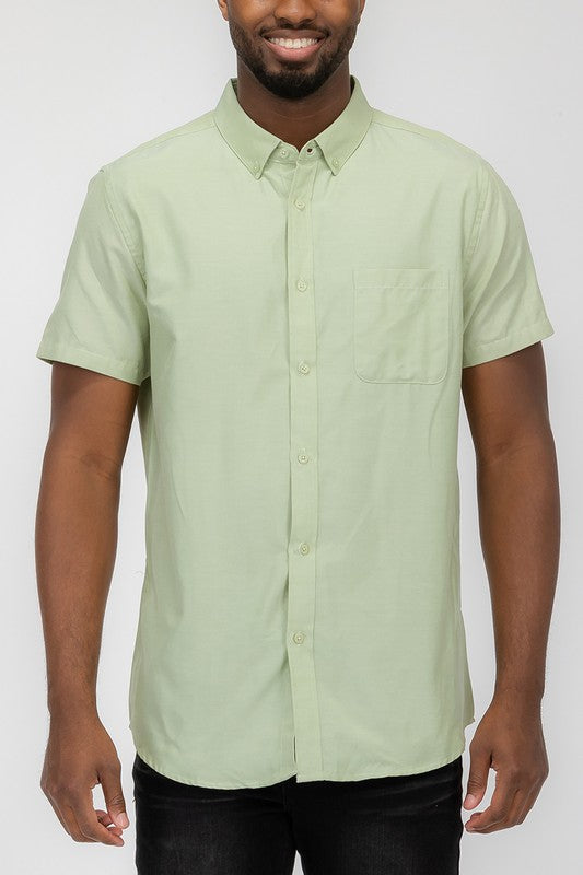 It's the Pastels Men's Button Down Short Sleeve Shirt