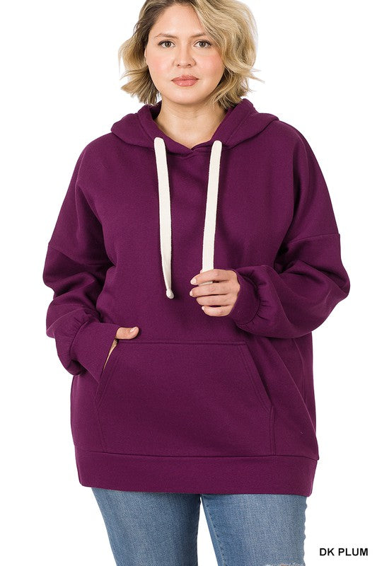 Happy & Comfy Pocketed Hoodie-Plus