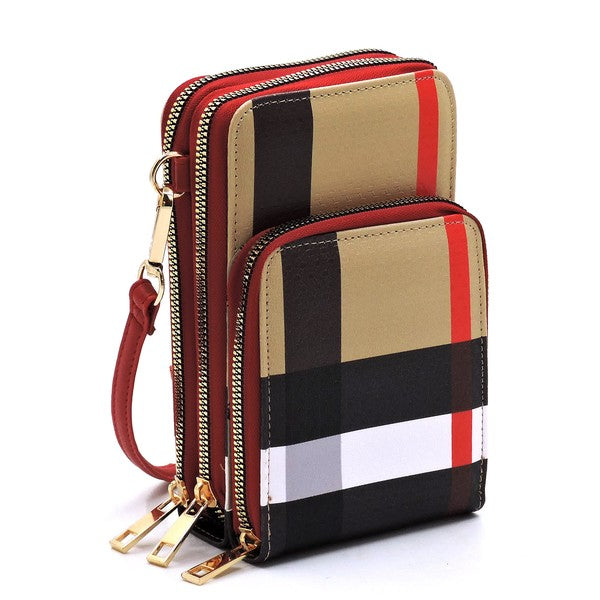 Designer Plaid Crossbody