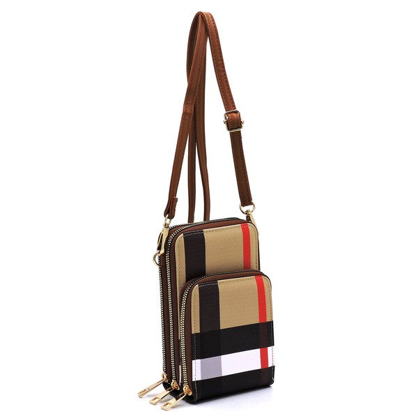 Designer Plaid Crossbody