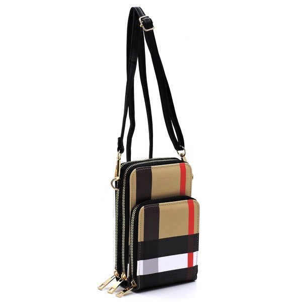 Designer Plaid Crossbody