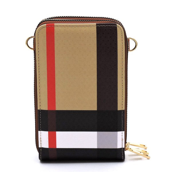 Designer Plaid Crossbody