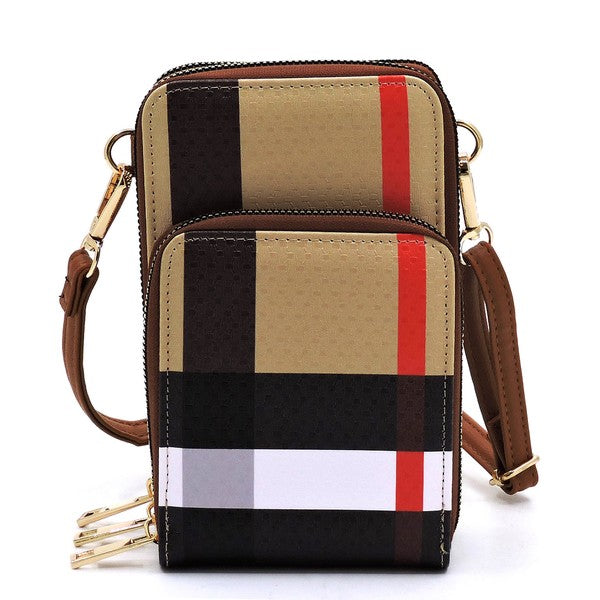 Designer Plaid Crossbody