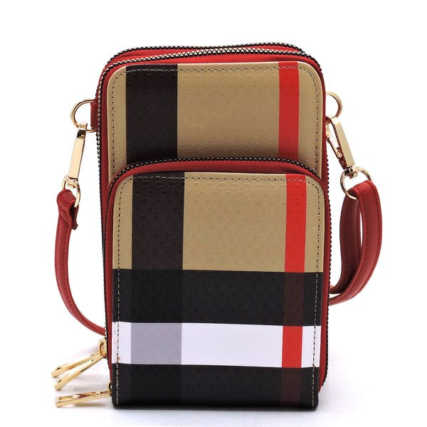 Designer Plaid Crossbody