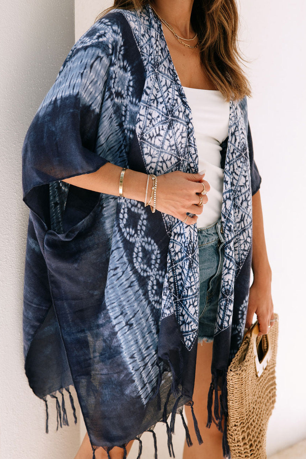 Blue Tassels Kimono