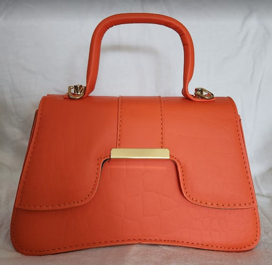 Top Croc Satchel-Orange