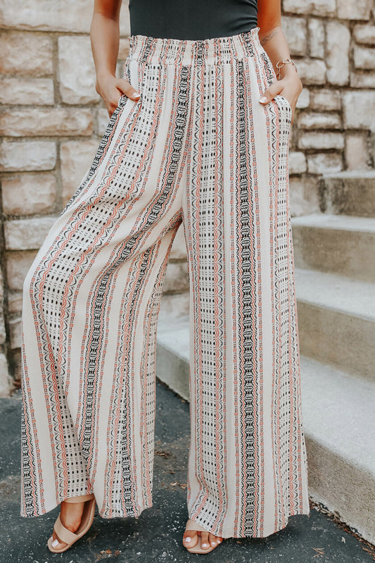 Geo-Boho Wide Leg Pants