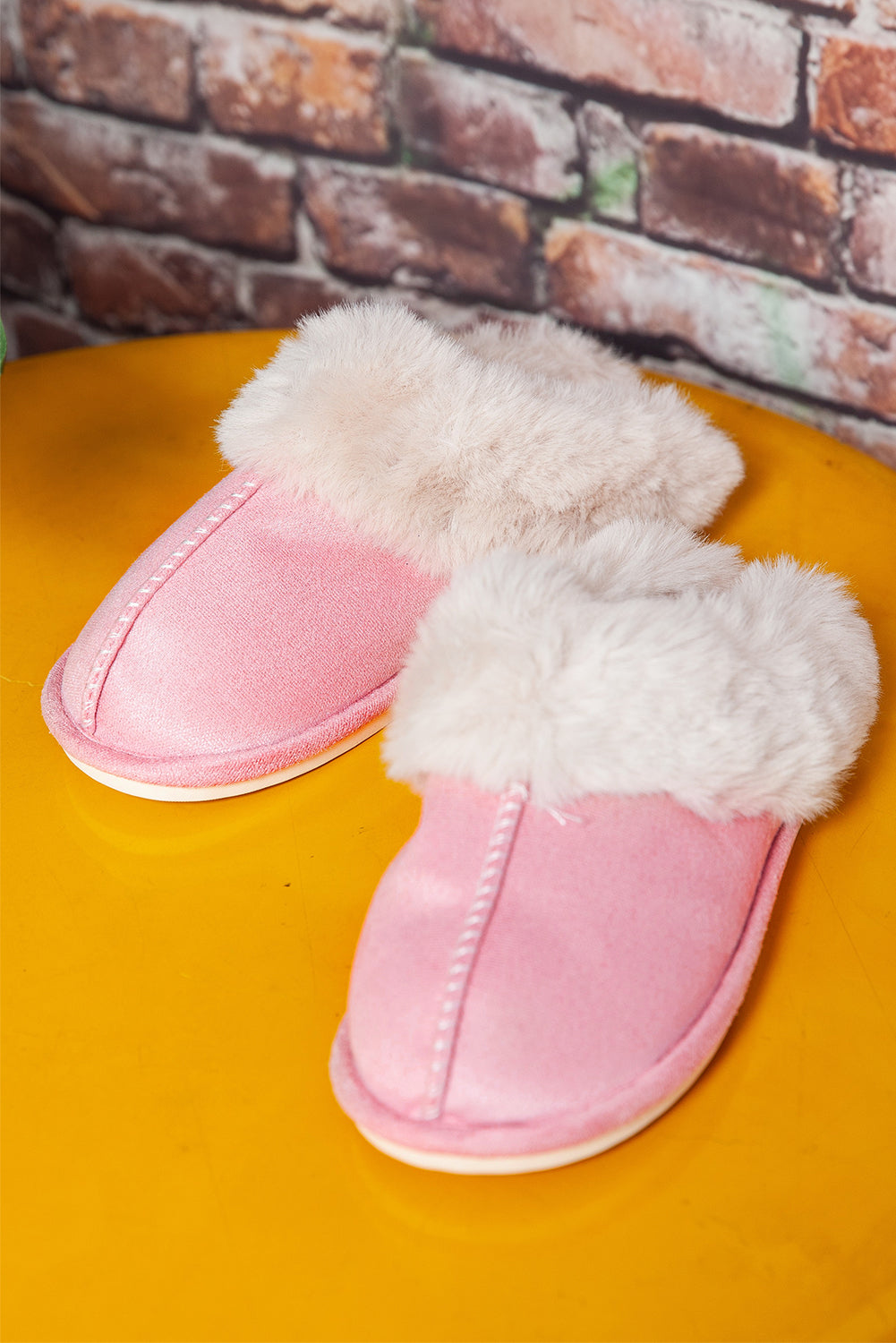 Pink Candy Plush Slippers